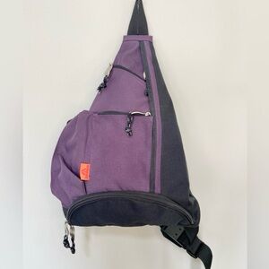 AMPAC Sling Messenger Purple and Black Backpack Unisex